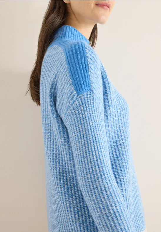 Softer Mouline Pullover fountain blue