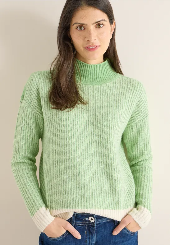 Softer Mouline Pullover bamboo green