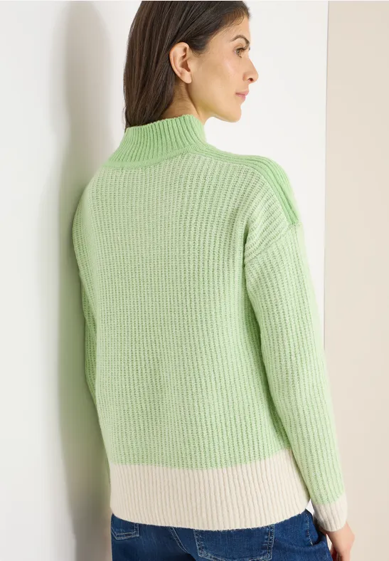 Softer Mouline Pullover bamboo green
