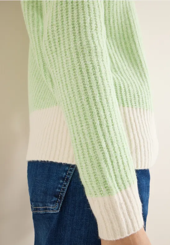 Softer Mouline Pullover bamboo green