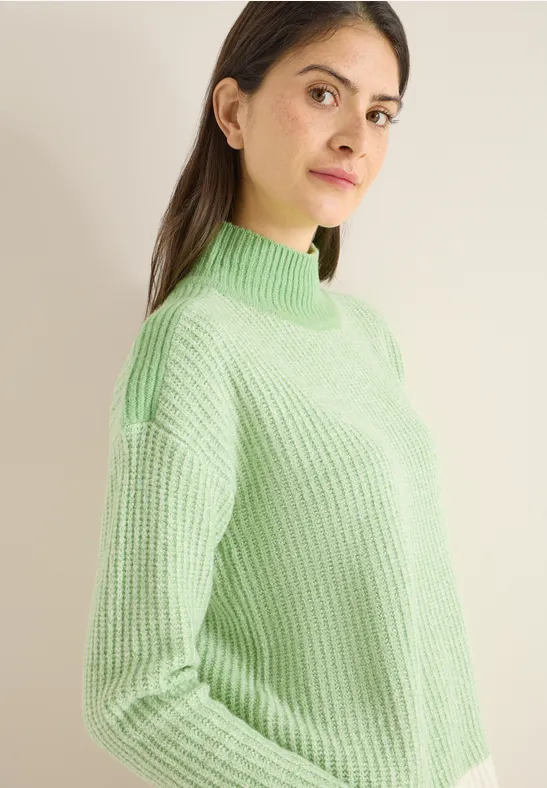 Softer Mouline Pullover bamboo green