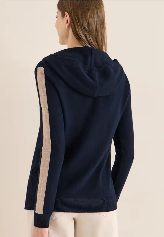 Hoodie mit Gallonstreifen universal blue