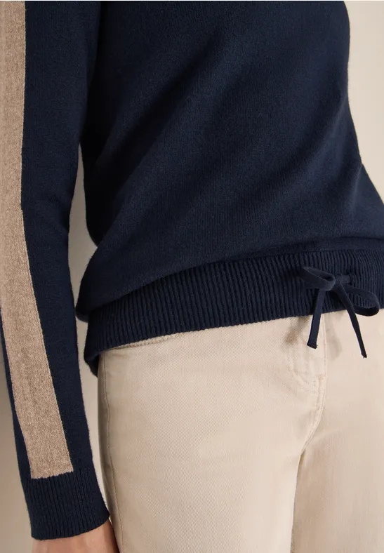 Hoodie mit Gallonstreifen universal blue