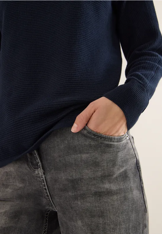 Dolman Strukturpullover universal blue