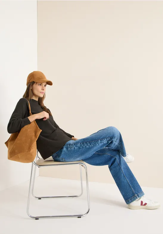 Dolman Strukturpullover raw khaki