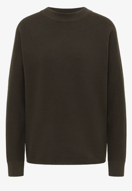 Dolman Strukturpullover raw khaki