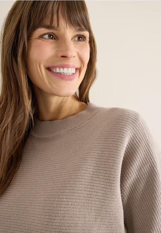 Dolman Strukturpullover urban camel