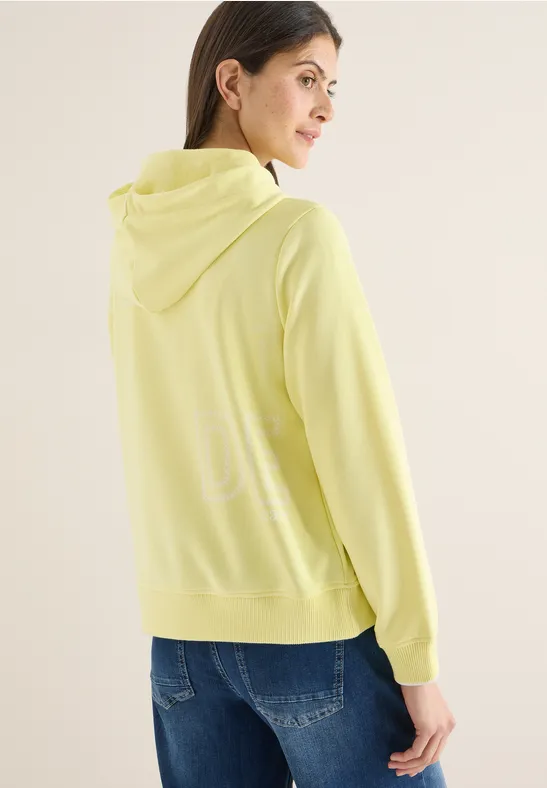 Hoodie mit Backprint iced yellow