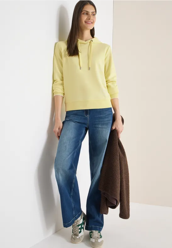 Hoodie mit Backprint iced yellow