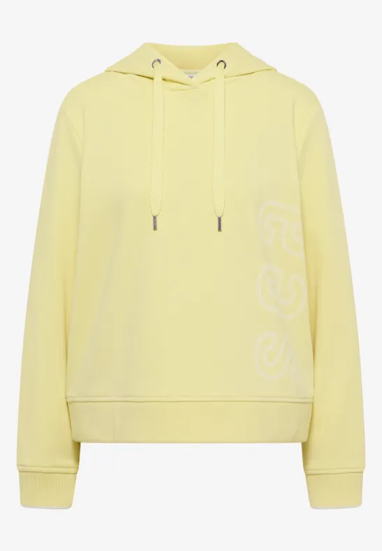 Hoodie mit Backprint iced yellow