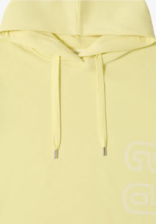 Hoodie mit Backprint iced yellow