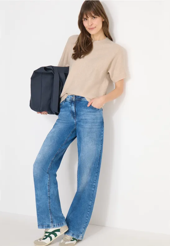 Trui in effen kleur desert beige melange