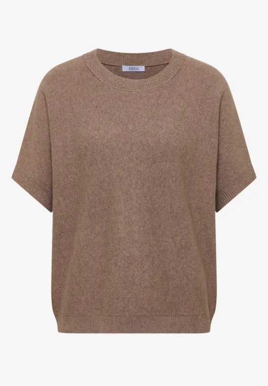 Pullover in Unifarbe urban taupe melange