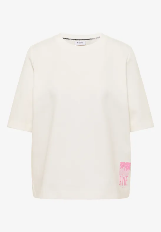 Sweat-shirt avec backprint vanilla white