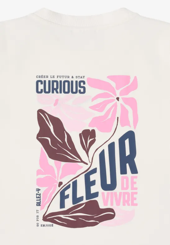 Sweat-shirt avec backprint vanilla white