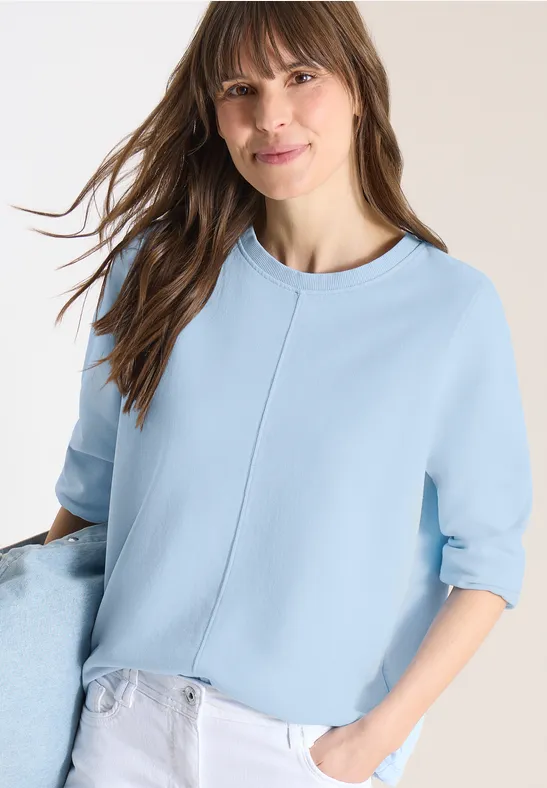 3/4- Arm Sweatshirt mit Tunnelzug fresh water blue