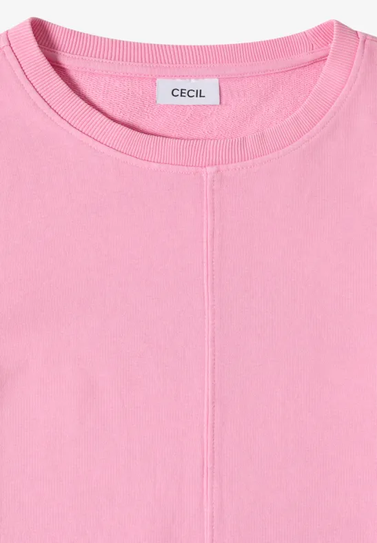 3/4- Arm Sweatshirt mit Tunnelzug flamingo rose