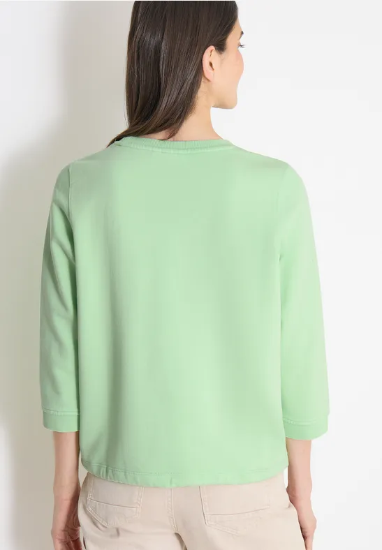 3/4- Arm Sweatshirt mit Tunnelzug juicy lime