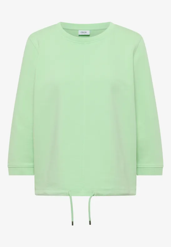3/4- Arm Sweatshirt mit Tunnelzug juicy lime