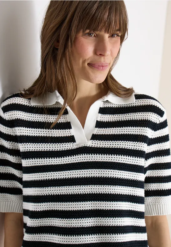 Polo à manches courtes en qualité maille universal blue