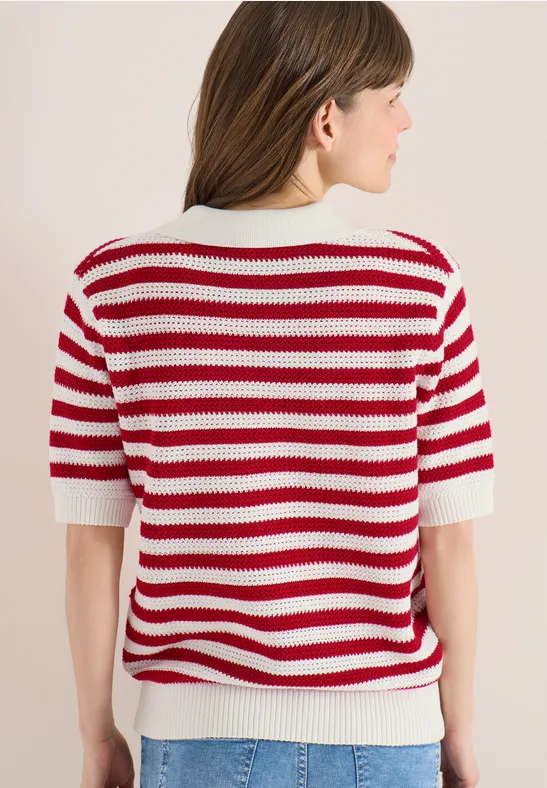 Polo à manches courtes en qualité maille glazed apple red