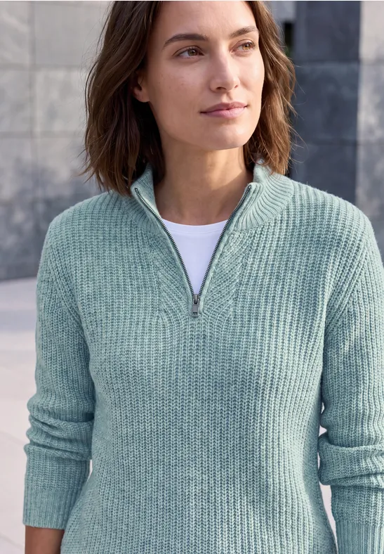 Pull uni à fermeture zip multi lapis melange