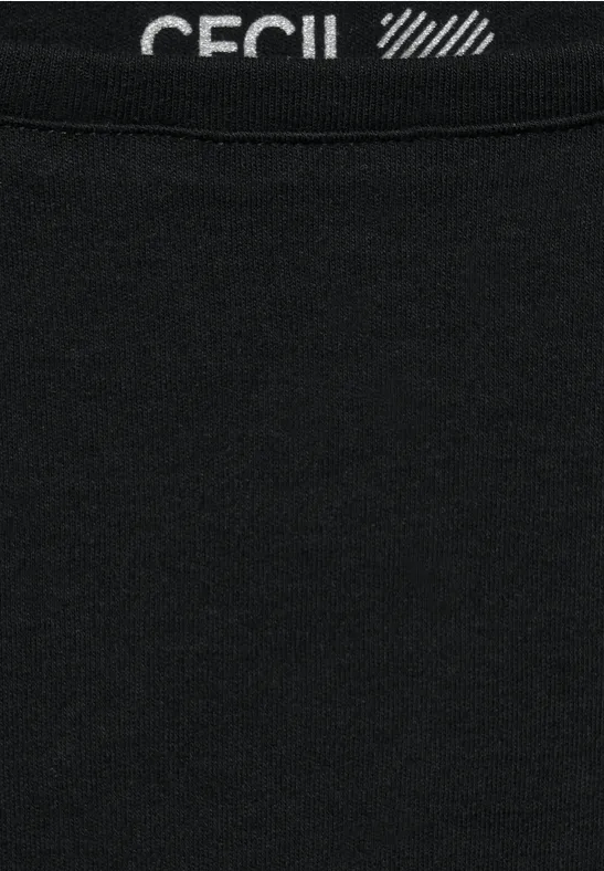 Basic Shirt in Unifarbe Black
