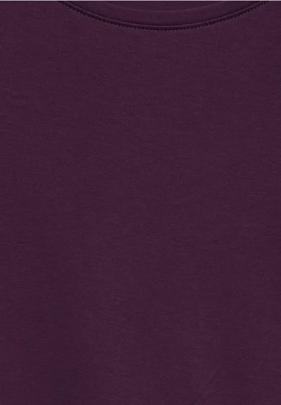 Basic Shirt in Unifarbe beloved berry
