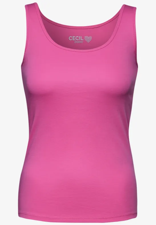 Top in Unifarbe bloomy pink