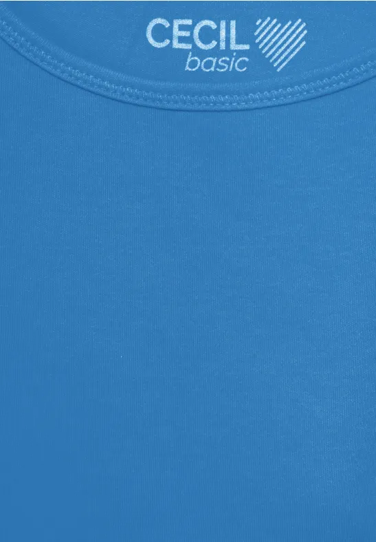Top in Unifarbe azure blue
