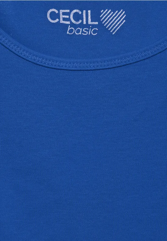 Top in Unifarbe regatta blue