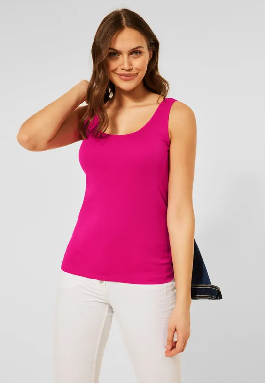 Débardeur de couleur unie raspberry pink
