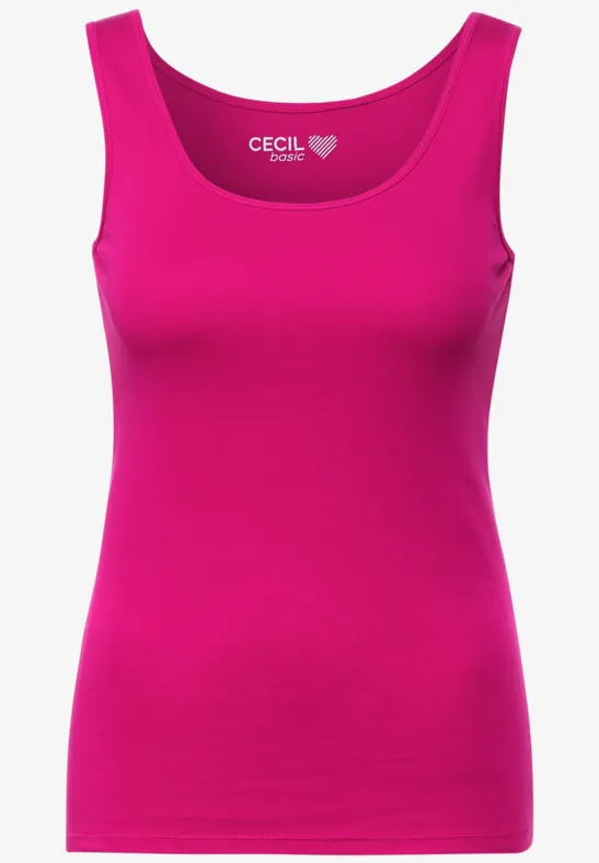 Débardeur de couleur unie raspberry pink