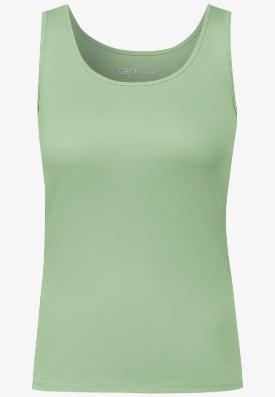 Top in Unifarbe light salvia green