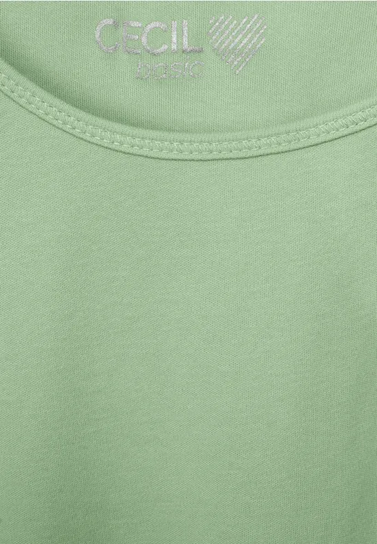 Top in Unifarbe light salvia green
