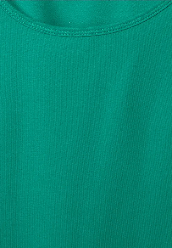 Top in Unifarbe smaragd green