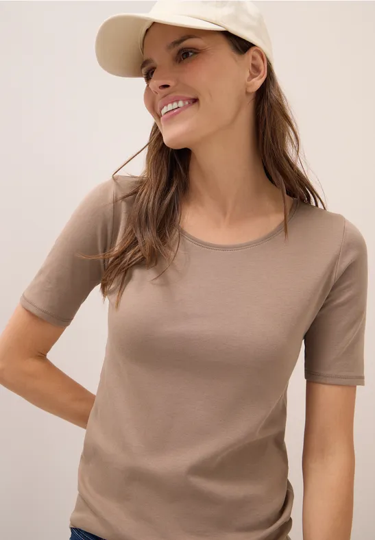 T-shirt en couleur unie natural taupe