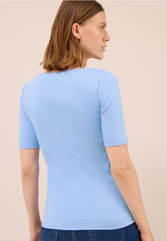 T-shirt en couleur unie sporty light blue