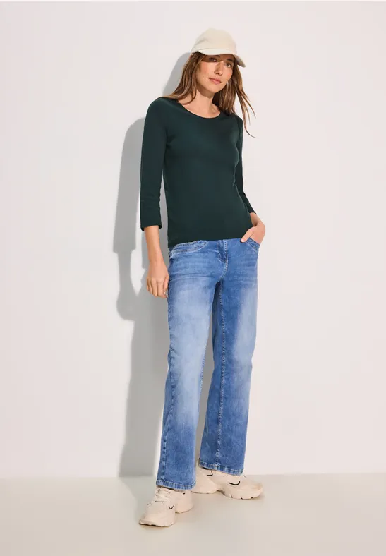 T-shirt basique en couleur unie fir green