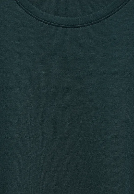 T-shirt basique en couleur unie fir green