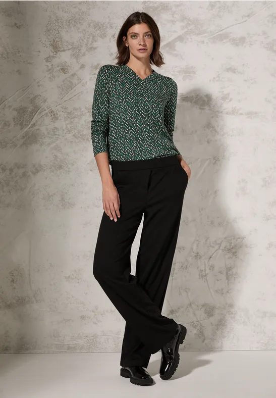 T-shirt avec col Henley active khaki