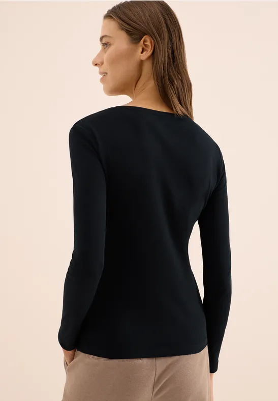 Basic Langarmshirt Black