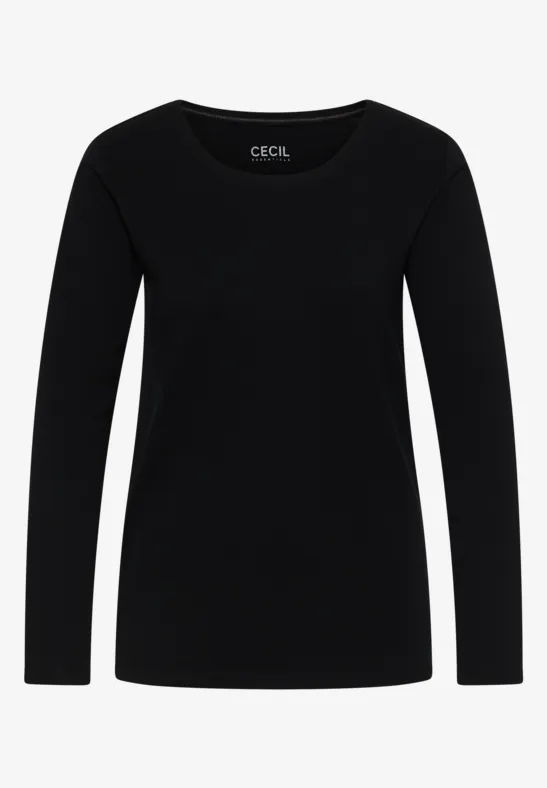 Basic Langarmshirt Black