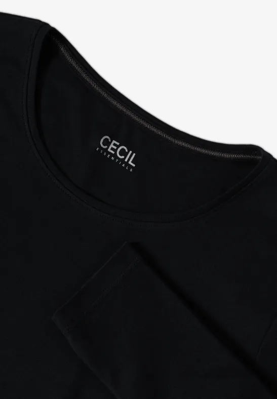 Basic Langarmshirt Black