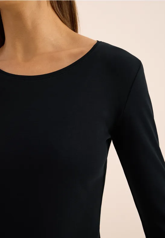 Basic Langarmshirt Black