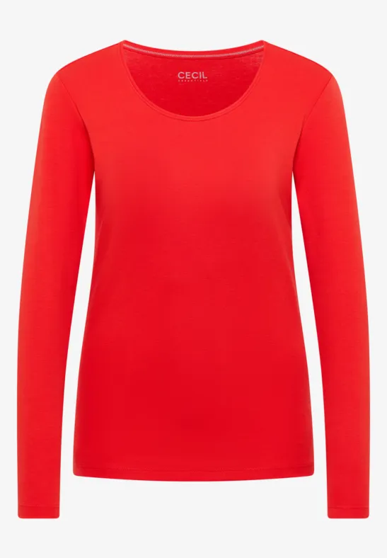 Basic Langarmshirt pumpkin orange