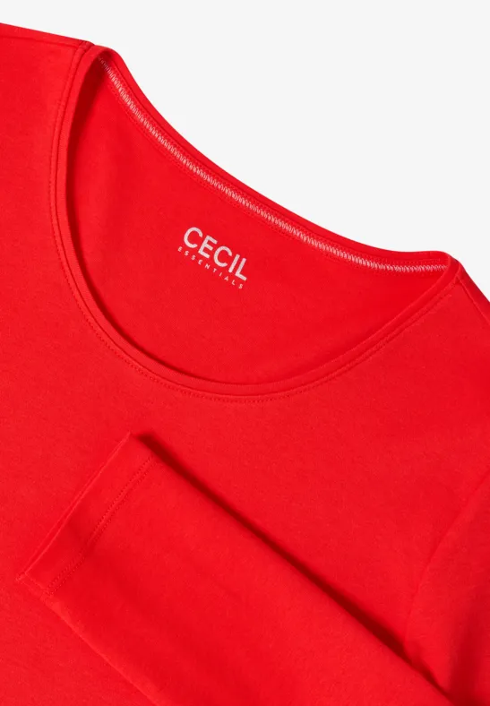 Basic Langarmshirt pumpkin orange