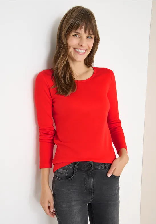 Basic Langarmshirt pumpkin orange