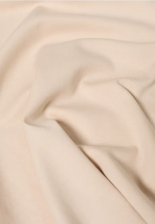 Basic Langarmshirt pearl beige