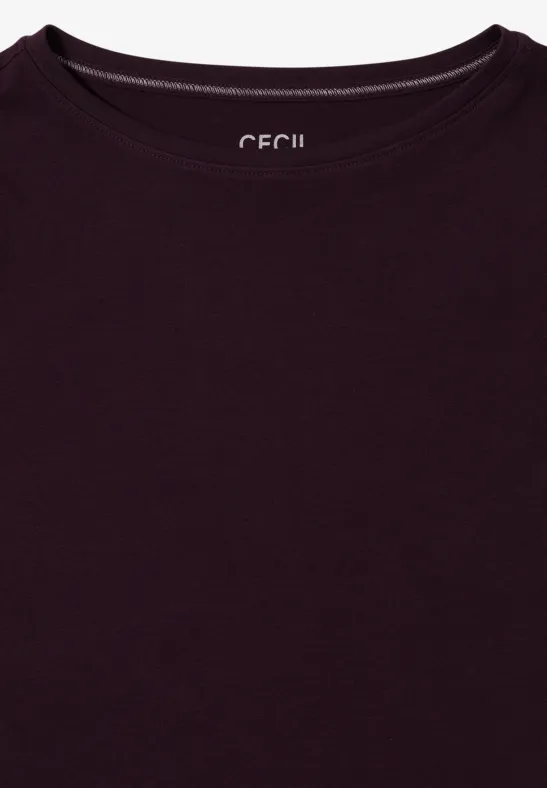Basic U-Boot Shirt eggplant red
